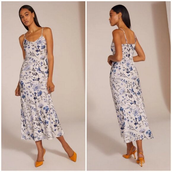 💕FAVORITE DAUGHTER💕 The Favorite Dress ~ Blue White Floral Print Medium M NWT - Picture 8 of 16